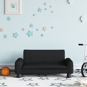 vidaXL, vidaXL Kindersofa Schwarz 70x45x30 cm Stoff, vidaXL Kindersofa Schwarz 70x45x30 cm Stoff