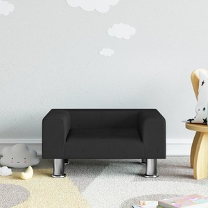 vidaXL, vidaXL Kindersofa Schwarz 50x40x26,5 cm Samt, vidaXL Kindersofa Schwarz 50x40x26,5 cm Samt