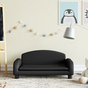 vidaXL, vidaXL Kindersofa Schwarz 70x45x30 cm Kunstleder, vidaXL Kindersofa Schwarz 70x45x30 cm Kunstleder