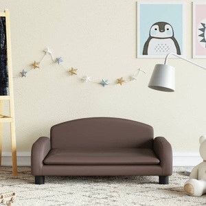 vidaXL, vidaXL Kindersofa Braun 70x45x30 cm Kunstleder, vidaXL Kindersofa Braun 70x45x30 cm Kunstleder