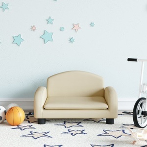 vidaXL, vidaXL Kindersofa Creme 50x40x30 cm Stoff, vidaXL Kindersofa Creme 50x40x30 cm Stoff