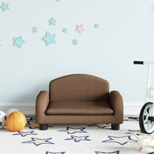 vidaXL, vidaXL Kindersofa Braun 50x40x30 cm Stoff, vidaXL Kindersofa Braun 50x40x30 cm Stoff