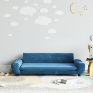 vidaXL, vidaXL Kindersofa Blau 100x54x33 cm Samt, vidaXL Kindersofa Blau 100x54x33 cm Samt