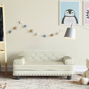 vidaXL, vidaXL Kindersofa Creme 70x45x30 cm Samt, vidaXL Kindersofa Creme 70x45x30 cm Samt
