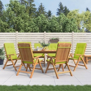 vidaXL, vidaXL Gartenstühle mit Kissen 6 Stk. Massivholz Teak, vidaXL Gartenstühle mit Kissen 6 Stk. Massivholz Teak