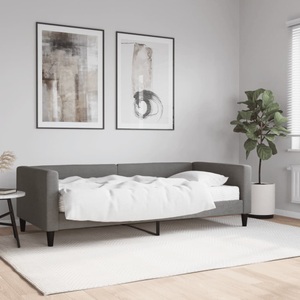 vidaXL, vidaXL Tagesbett mit Matratze Dunkelgrau 90x190 cm Stoff