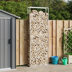 vidaXL, vidaXL Brennholzregal 110x28x312 cm Edelstahl, vidaXL Brennholzregal 110x28x312 cm Edelstahl