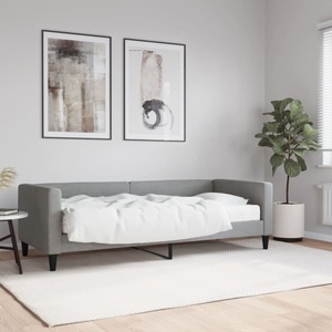 vidaXL, vidaXL Tagesbett mit Matratze Hellgrau 80x200 cm Stoff