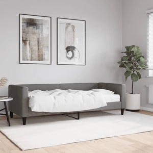 vidaXL, vidaXL Tagesbett mit Matratze Dunkelgrau 80x200 cm Stoff
