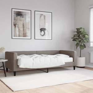 vidaXL, vidaXL Tagesbett mit Matratze Taupe 80x200 cm Stoff