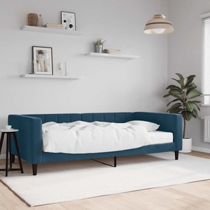 vidaXL, vidaXL Tagesbett mit Matratze Blau 100x200 cm Samt