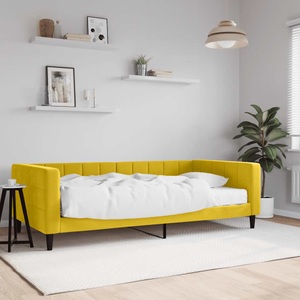 vidaXL, vidaXL Tagesbett mit Matratze Gelb 100x200 cm Samt