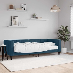vidaXL, vidaXL Tagesbett mit Matratze Blau 80x200 cm Samt