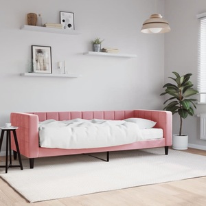 vidaXL, vidaXL Tagesbett mit Matratze Rosa 80x200 cm Samt