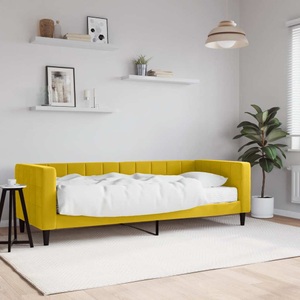 vidaXL, vidaXL Tagesbett mit Matratze Gelb 80x200 cm Samt