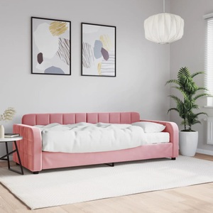 vidaXL, vidaXL Tagesbett mit Matratze Rosa 80x200 cm Samt
