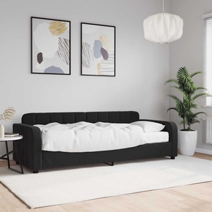 vidaXL, vidaXL Tagesbett mit Matratze Schwarz 80x200 cm Samt