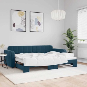 vidaXL, vidaXL Tagesbett Ausziehbar Blau 80x200 cm Samt