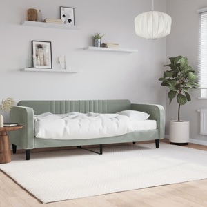 vidaXL, vidaXL Tagesbett mit Matratze Hellgrau 80x200 cm Samt