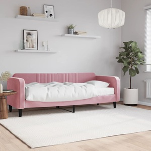 vidaXL, vidaXL Tagesbett mit Matratze Rosa 80x200 cm Samt