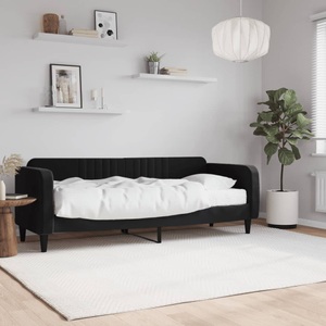 vidaXL, vidaXL Tagesbett mit Matratze Schwarz 80x200 cm Samt