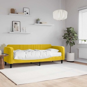 vidaXL, vidaXL Tagesbett mit Matratze Gelb 80x200 cm Samt