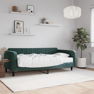 vidaXL, vidaXL Tagesbett mit Matratze Dunkelgrün 100x200 cm Samt, 