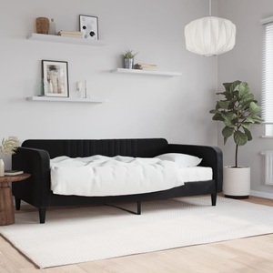 vidaXL, vidaXL Tagesbett mit Matratze Schwarz 90x190 cm Samt