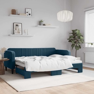 vidaXL, vidaXL Tagesbett Ausziehbar Blau 80x200 cm Samt