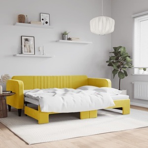 vidaXL, vidaXL Tagesbett Ausziehbar Gelb 80x200 cm Samt, 