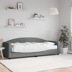 vidaXL, vidaXL Tagesbett mit Matratze Dunkelgrau 80x200 cm Stoff, vidaXL Tagesbett mit Matratze Dunkelgrau 80x200 cm Stoff