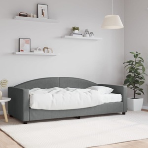 vidaXL, vidaXL Tagesbett mit Matratze Dunkelgrau 90x190 cm Stoff