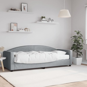 vidaXL, vidaXL Tagesbett mit Matratze Hellgrau 80x200 cm Stoff