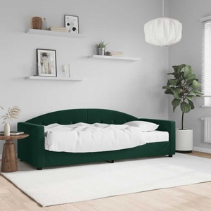 vidaXL, vidaXL Tagesbett mit Matratze Dunkelgrün 80x200 cm Samt