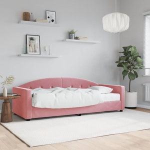 vidaXL, vidaXL Tagesbett mit Matratze Rosa 80x200 cm Samt