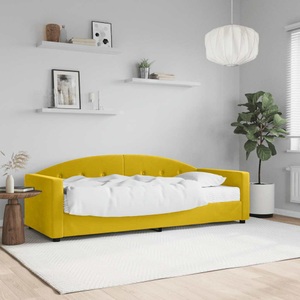 vidaXL, vidaXL Tagesbett mit Matratze Gelb 80x200 cm Samt