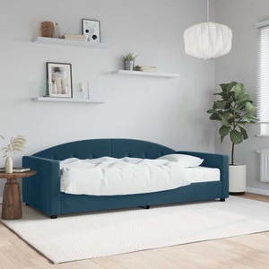 vidaXL, vidaXL Tagesbett mit Matratze Blau 90x200 cm Samt