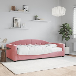 vidaXL, vidaXL Tagesbett mit Matratze Rosa 90x200 cm Samt