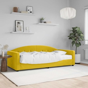 vidaXL, vidaXL Tagesbett mit Matratze Gelb 90x200 cm Samt