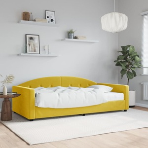 vidaXL, vidaXL Tagesbett mit Matratze Gelb 100x200 cm Samt, 