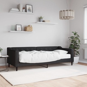 vidaXL, vidaXL Tagesbett mit Matratze Schwarz 80x200 cm Stoff
