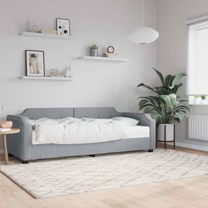 vidaXL, vidaXL Tagesbett mit Matratze Hellgrau 80x200 cm Stoff