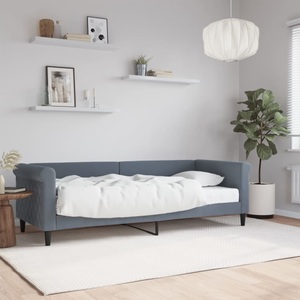 vidaXL, vidaXL Tagesbett mit Matratze Dunkelgrau 80x200 cm Samt