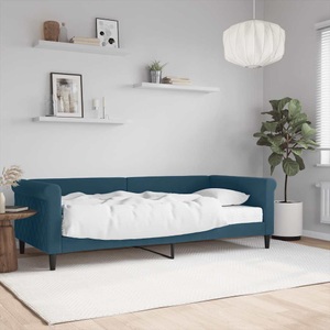 vidaXL, vidaXL Tagesbett mit Matratze Blau 90x200 cm Samt