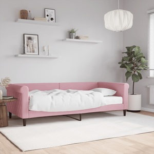 vidaXL, vidaXL Tagesbett mit Matratze Rosa 90x200 cm Samt