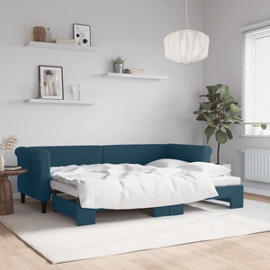 vidaXL, vidaXL Tagesbett Ausziehbar Blau 80x200 cm Samt