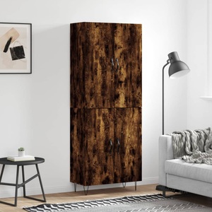 vidaXL, vidaXL Highboard Räuchereiche 69,5x34x180 cm Holzwerkstoff, vidaXL Highboard Räuchereiche 69,5x34x180 cm Holzwerkstoff