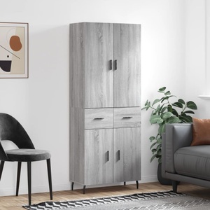 vidaXL, vidaXL Highboard Grau Sonoma 69,5x34x180 cm Holzwerkstoff, 