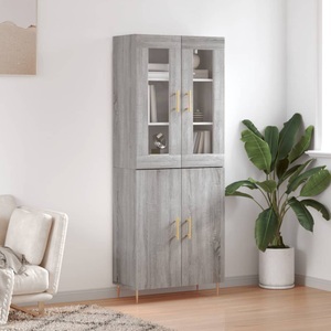 vidaXL, vidaXL Highboard Grau Sonoma 69,5x34x180 cm Holzwerkstoff, vidaXL Highboard Grau Sonoma 69,5x34x180 cm Holzwerkstoff
