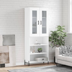 vidaXL, vidaXL Highboard Weiß 69,5x34x180 cm Holzwerkstoff, vidaXL Highboard Weiß 69,5x34x180 cm Holzwerkstoff